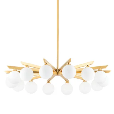 Astra LED Chandelier in Vintage Brass (68|402-14-VB)