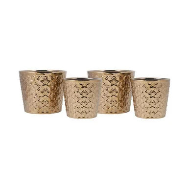 Astria Planters (2 sets of 2 each) in Gold (45|549120/S2)