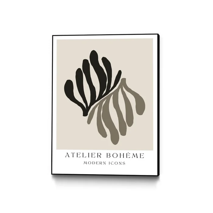 Atelier Bohme No.1 Canvas Framed Black 18×24 Wall Art|uvre d’art murale sur toile encadre noire Atelier Bohme No.1 18×24
