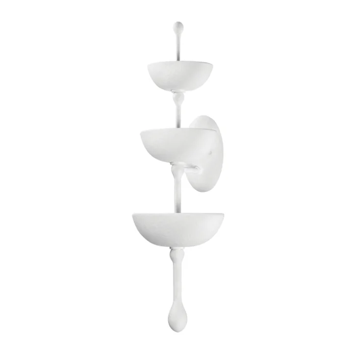 Aura 6-Light Wall Sconce in Gesso White 10.25L x 10.25W x 30H