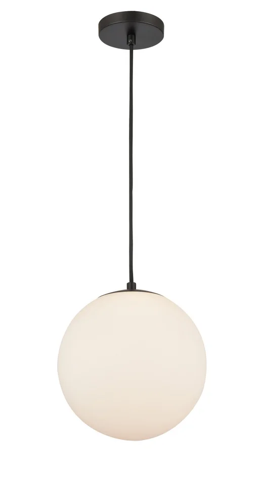 Auralume One Light Mini Pendant in Matte Black (405|610-BK-W)