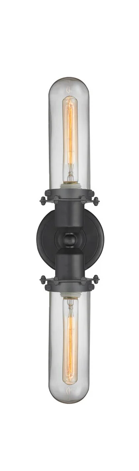 Austere LED Bath Vanity in Matte Black (405|900-2W-BK-CE228-BK-CL-LED)