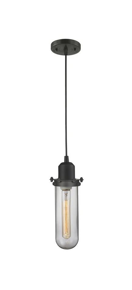 Austere LED Mini Pendant in Oil Rubbed Bronze (405|900-1P-OB-CE228-OB-CL)