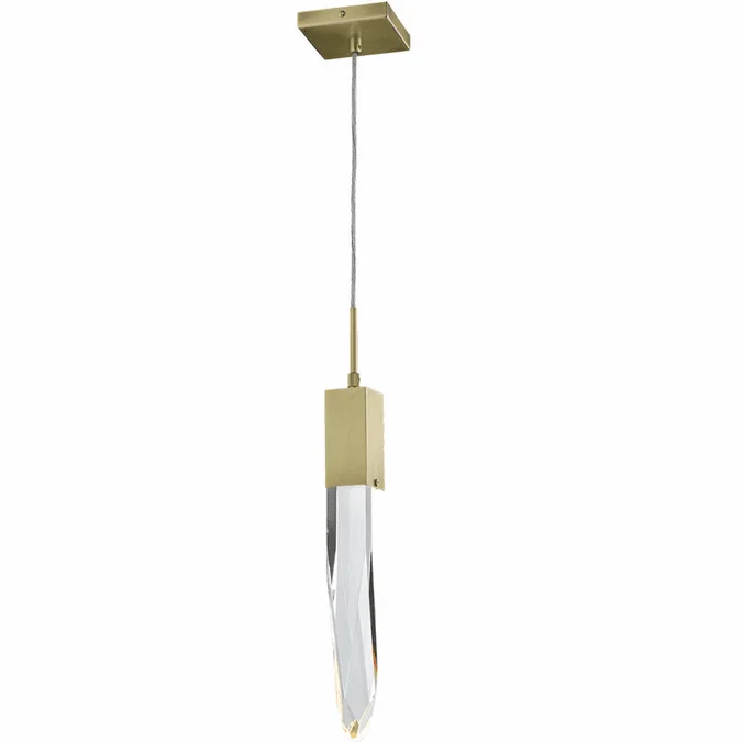 Avenue Lighting HF1901-1-AP-BB-C Original Aspen Modern Brushed Brass LED Mini Ceiling Pendant Light