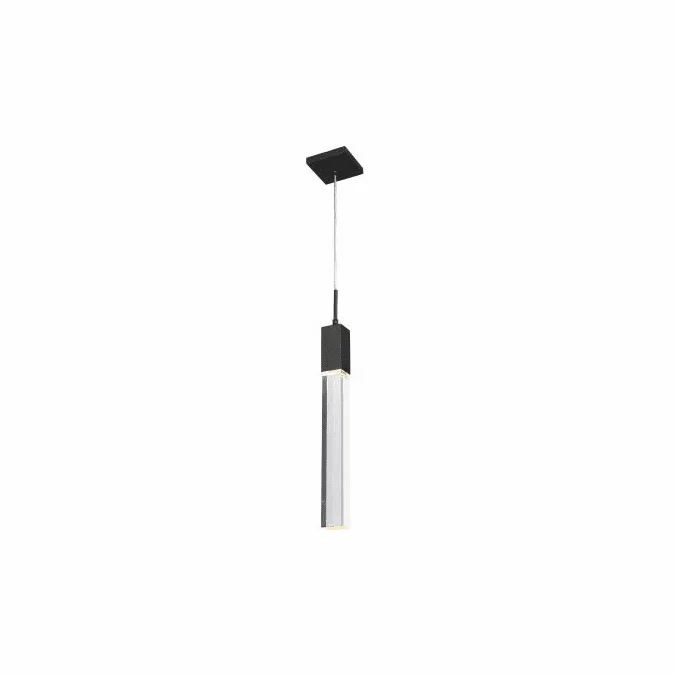 Avenue Lighting HF1901-1-GL-BK-C Original Glacier Avenue Modern Black LED Mini Pendant Light
