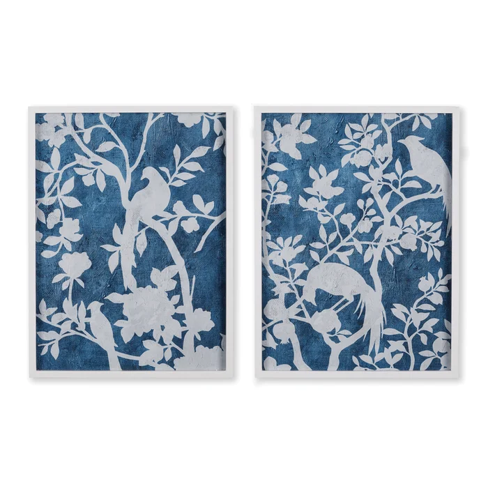 aviary cyano prints, set of 2