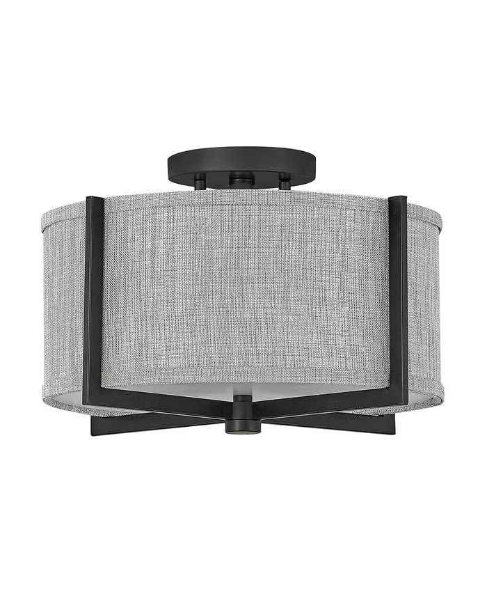 Axis Heathered Gray LED Semi-Flush Mount