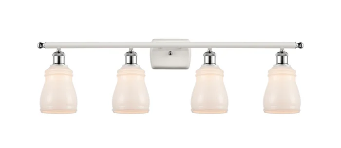 Ballston Four Light Bath Vanity in White Polished Chrome (405|516-4W-WPC-G391)