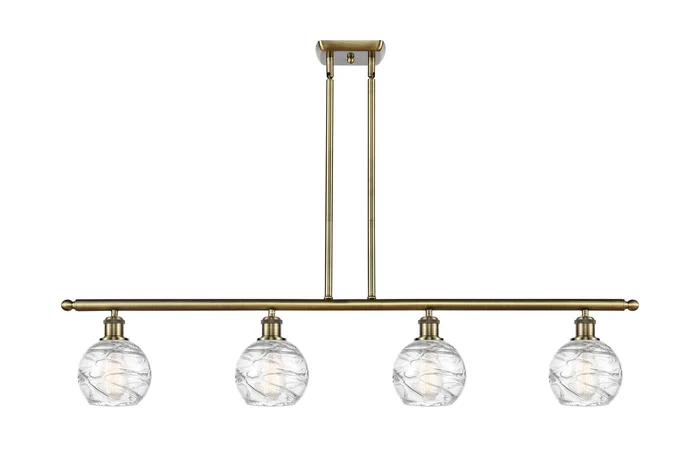 Ballston Four Light Island Pendant in Antique Brass (405|516-4I-AB-G1213-6)