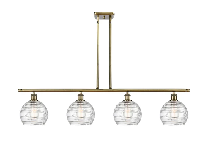 Ballston Four Light Island Pendant in Antique Brass (405|516-4I-AB-G1213-8)