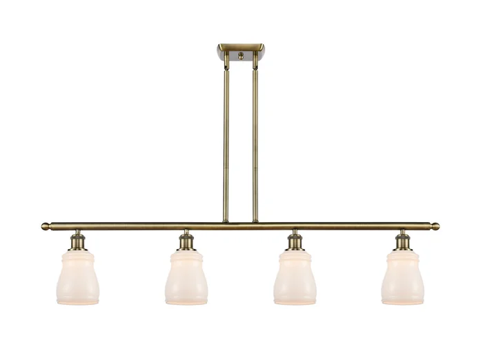 Ballston Four Light Island Pendant in Antique Brass (405|516-4I-AB-G391)