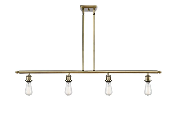 Ballston Four Light Island Pendant in Antique Brass (405|516-4I-AB)