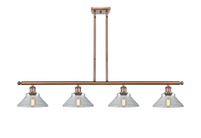 Ballston Four Light Island Pendant in Antique Copper (405|516-4I-AC-G132)