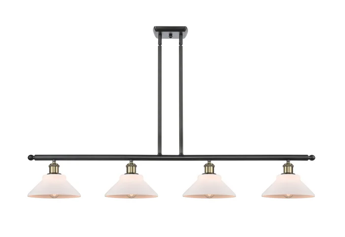 Ballston Four Light Island Pendant in Black Antique Brass (405|516-4I-BAB-G131)