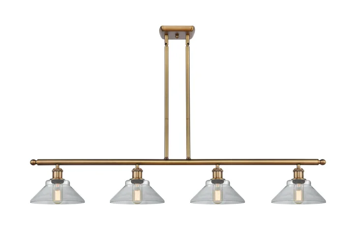 Ballston Four Light Island Pendant in Brushed Brass (405|516-4I-BB-G132)