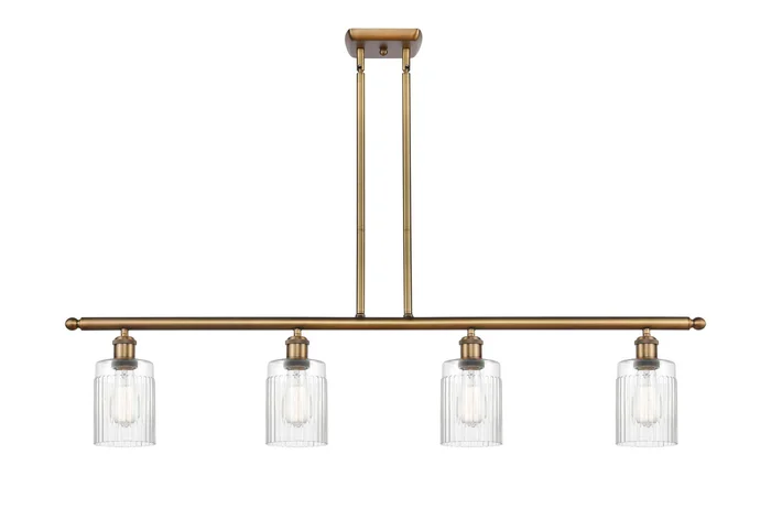 Ballston Four Light Island Pendant in Brushed Brass (405|516-4I-BB-G342)