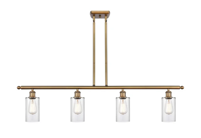 Ballston Four Light Island Pendant in Brushed Brass (405|516-4I-BB-G802)