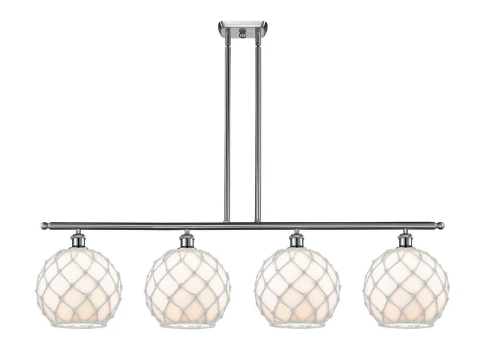 Ballston Four Light Island Pendant in Brushed Satin Nickel (405|516-4I-SN-G121-10RW)