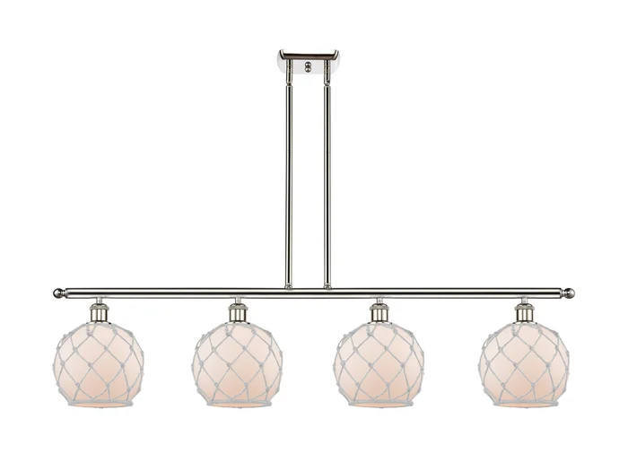 Ballston Four Light Island Pendant in Polished Nickel (405|516-4I-PN-G121-8RW)