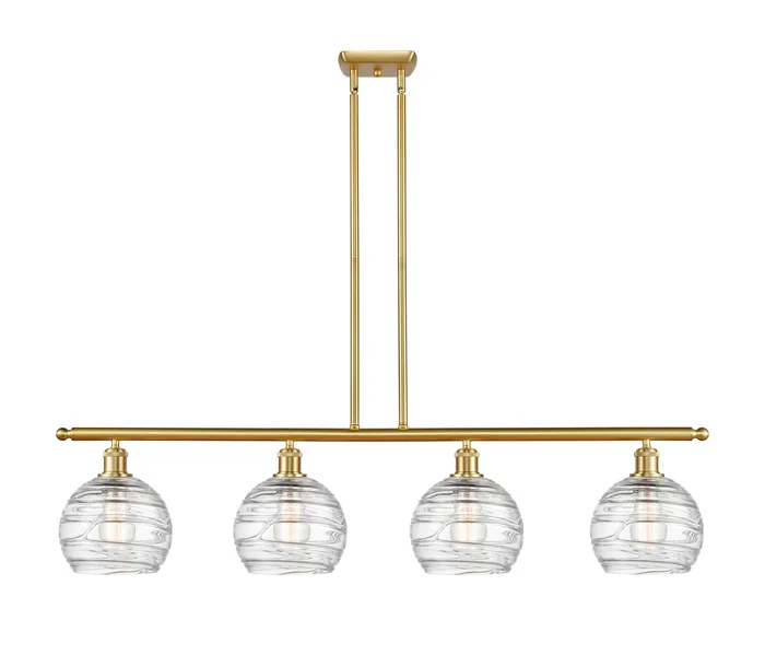 Ballston Four Light Island Pendant in Satin Gold (405|516-4I-SG-G1213-8)
