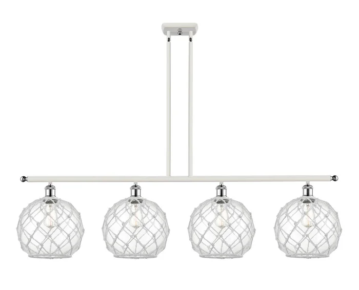 Ballston Four Light Island Pendant in White Polished Chrome (405|516-4I-WPC-G122-10RW)