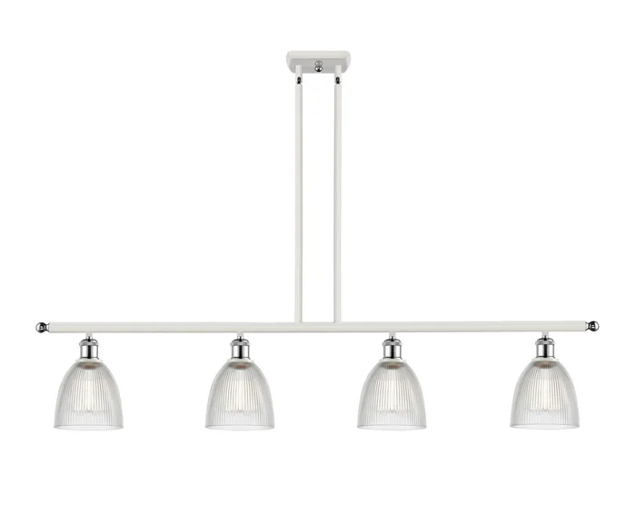 Ballston Four Light Island Pendant in White Polished Chrome (405|516-4I-WPC-G382)