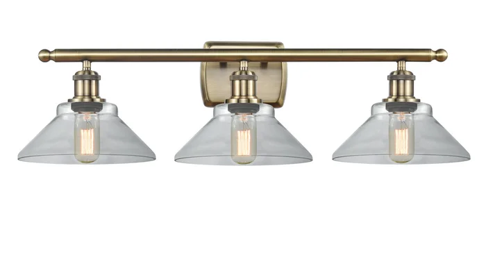 Ballston LED Bath Vanity in Antique Brass (405|516-3W-AB-G132-LED)