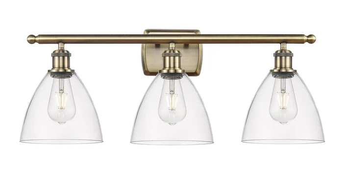 Ballston LED Bath Vanity in Antique Brass (405|516-3W-AB-GBD-752-LED)