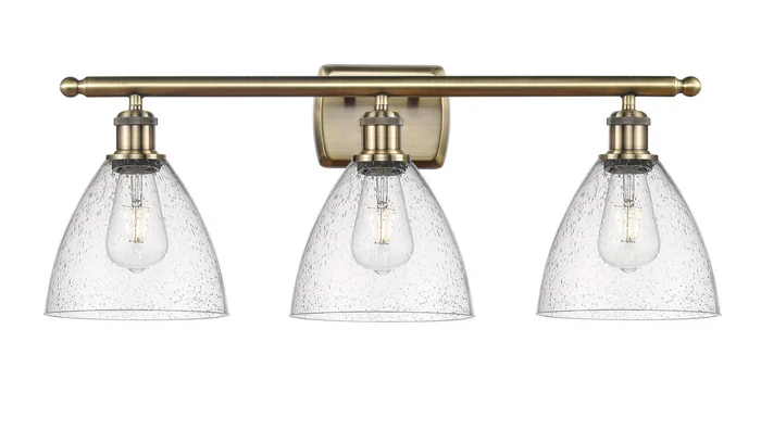Ballston LED Bath Vanity in Antique Brass (405|516-3W-AB-GBD-754-LED)