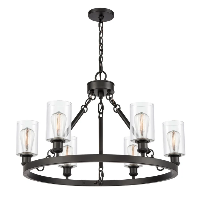 Ballston LED Chandelier in Matte Black (405|830-BK-G802-LED)