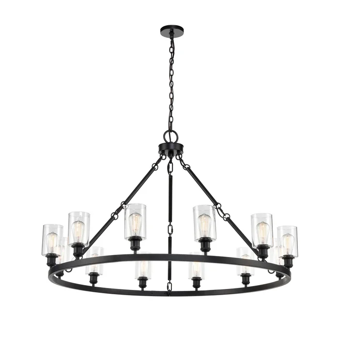 Ballston LED Chandelier in Matte Black (405|850-BK-G802-LED)