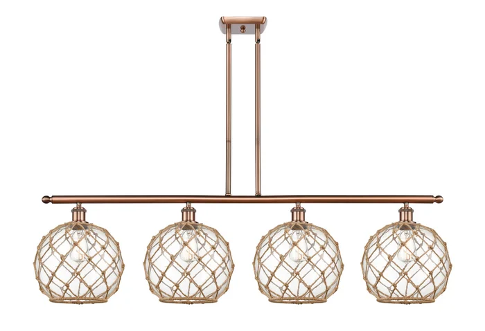 Ballston LED Island Pendant in Antique Copper (405|516-4I-AC-G122-10RB-LED)
