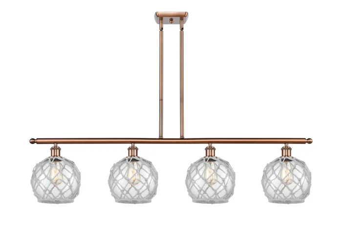Ballston LED Island Pendant in Antique Copper (405|516-4I-AC-G122-8RW-LED)