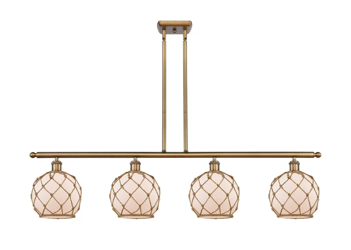 Ballston LED Island Pendant in Brushed Brass (405|516-4I-BB-G121-8RB-LED)