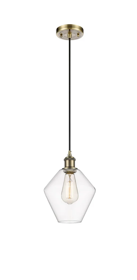 Ballston One Light Mini Pendant in Antique Brass (405|516-1P-AB-G652-8)