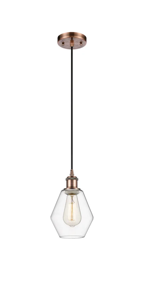 Ballston One Light Mini Pendant in Antique Copper (405|516-1P-AC-G652-6)