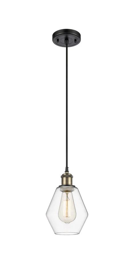 Ballston One Light Mini Pendant in Black Antique Brass (405|516-1P-BAB-G652-6)