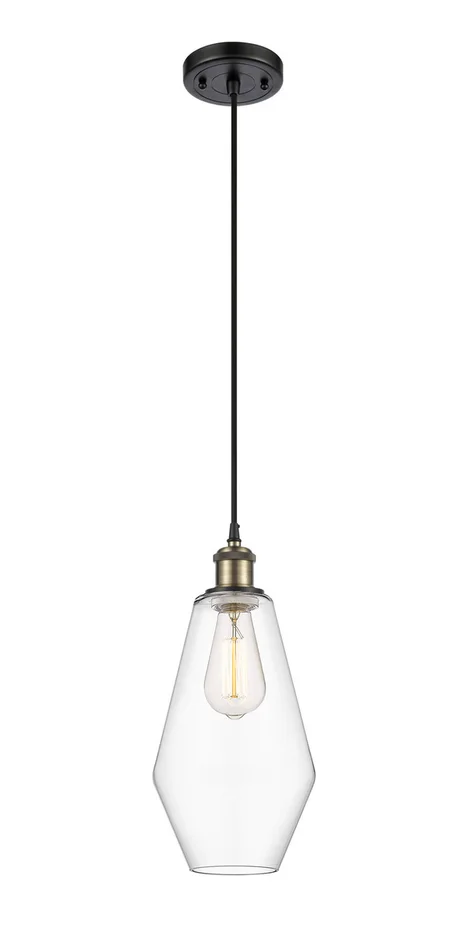 Ballston One Light Mini Pendant in Black Antique Brass (405|516-1P-BAB-G652-7)