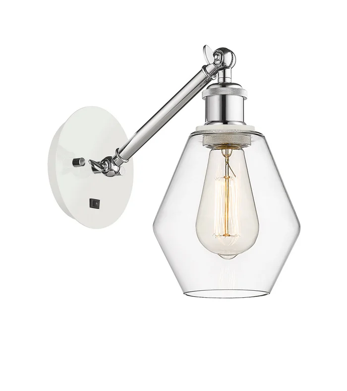 Ballston One Light Wall Sconce in White Polished Chrome (405|317-1W-WPC-G652-6)