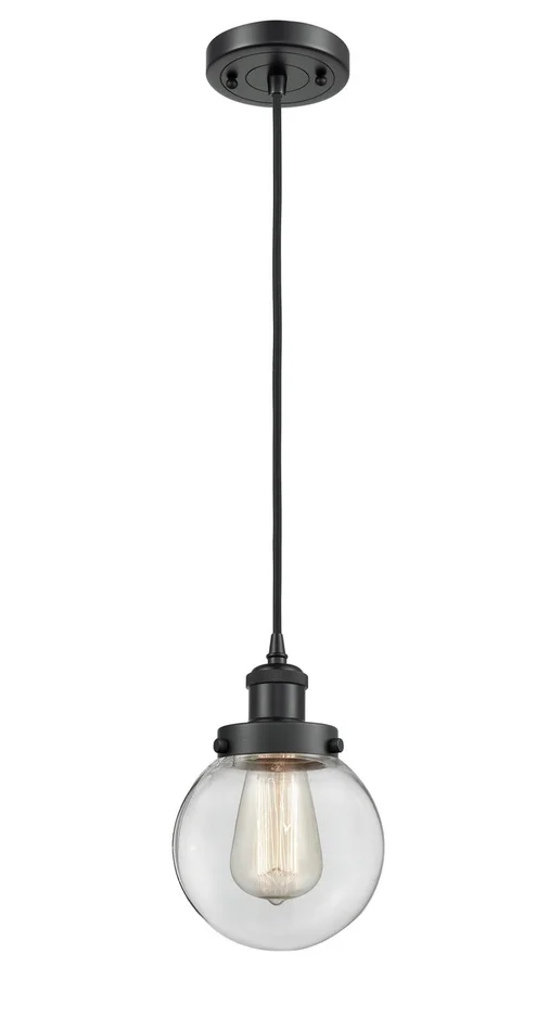Ballston Urban LED Mini Pendant in Matte Black (405|916-1P-BK-G202-6-LED)