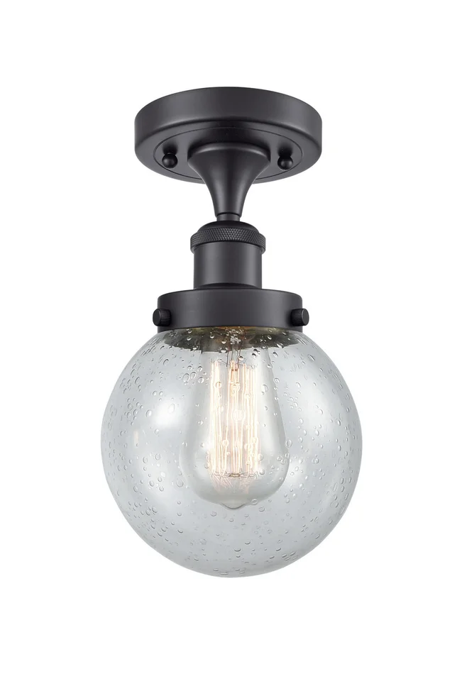Ballston Urban LED Semi-Flush Mount in Matte Black (405|916-1C-BK-G204-6-LED)