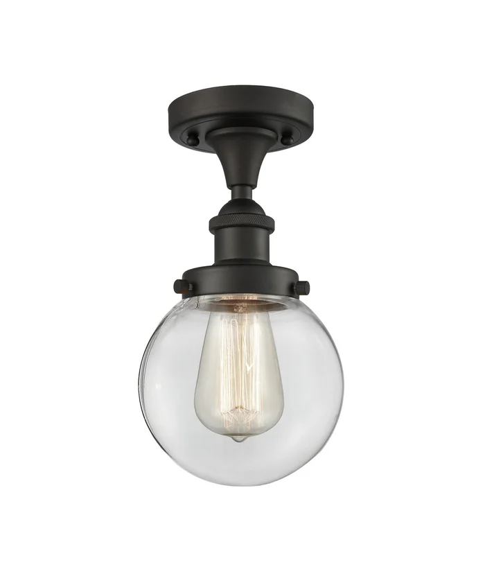 Ballston Urban LED Semi-Flush Mount in Oil Rubbed Bronze (405|916-1C-OB-G202-6-LED)