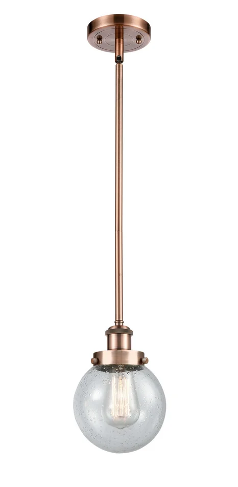 Ballston Urban One Light Mini Pendant in Antique Copper (405|916-1S-AC-G204-6)
