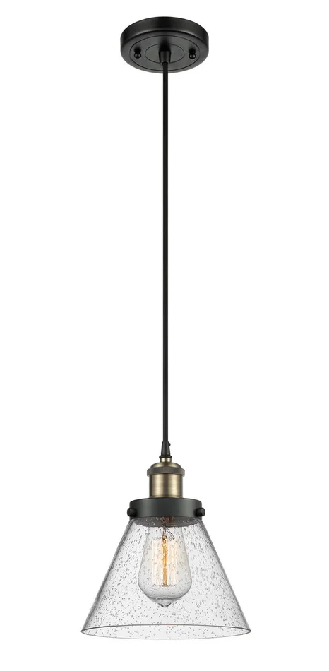 Ballston Urban One Light Mini Pendant in Black Antique Brass (405|916-1P-BAB-G44)