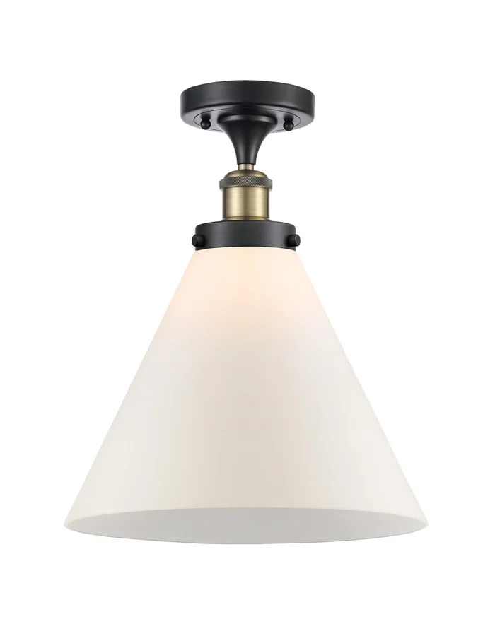 Ballston Urban One Light Semi-Flush Mount in Brushed Satin Nickel (405|916-1C-SN-G43-L)