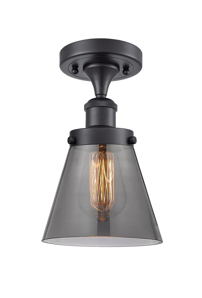 Ballston Urban One Light Semi-Flush Mount in Matte Black (405|916-1C-BK-G63)
