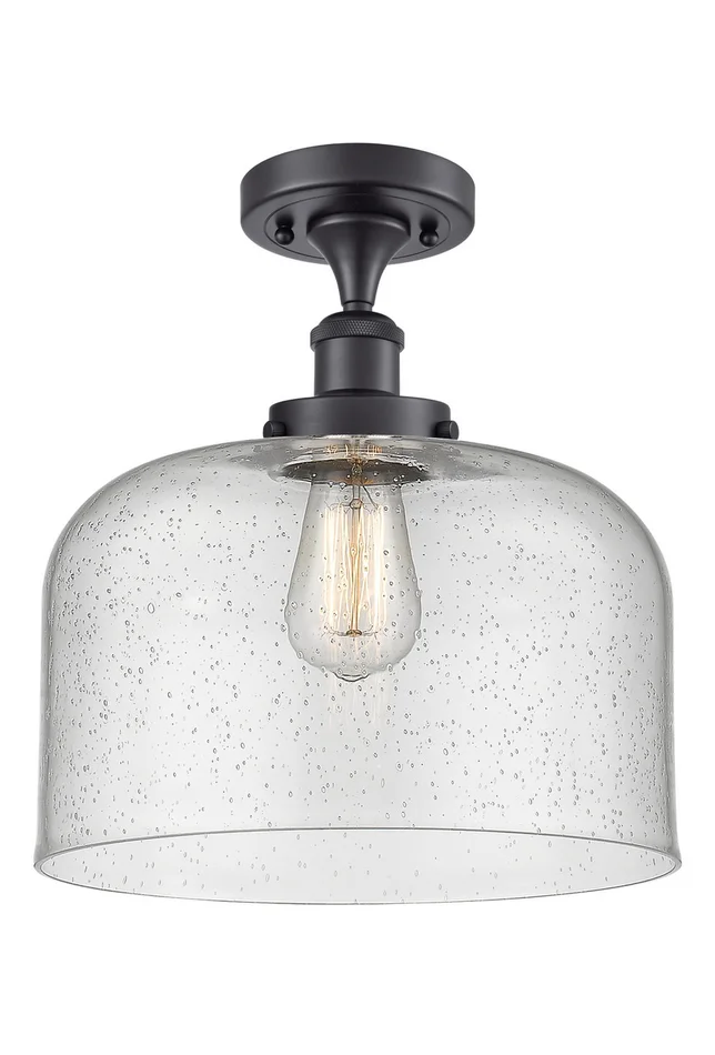 Ballston Urban One Light Semi-Flush Mount in Matte Black (405|916-1C-BK-G74-L)