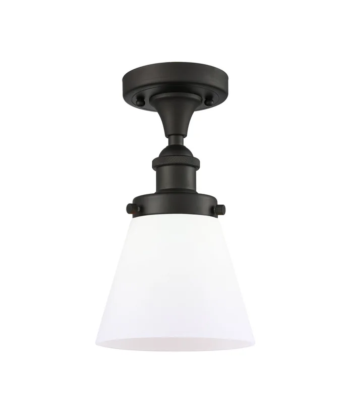 Ballston Urban One Light Semi-Flush Mount in Oil Rubbed Bronze (405|916-1C-OB-G61)