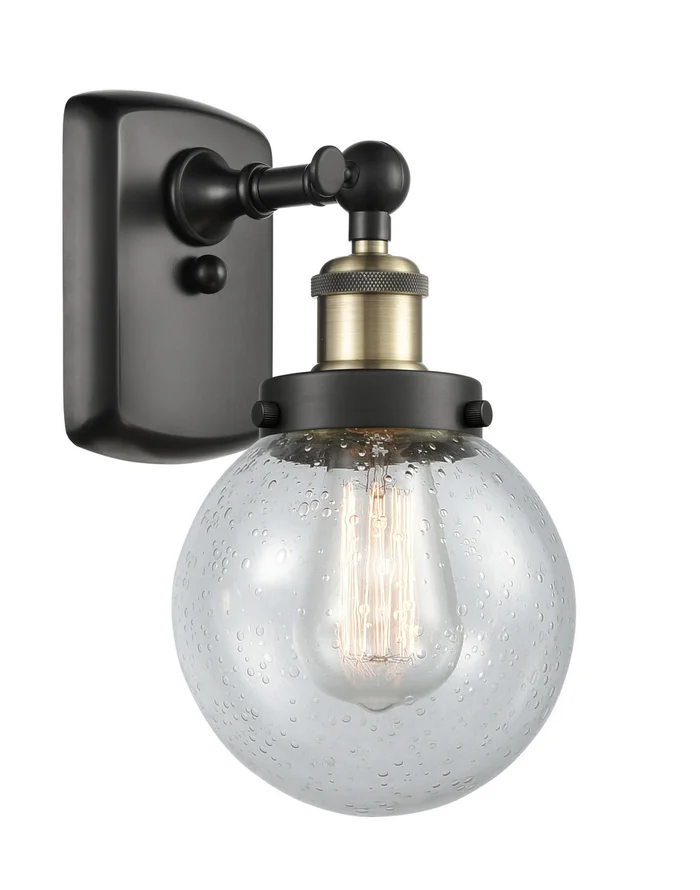 Ballston Urban One Light Wall Sconce in Black Antique Brass (405|916-1W-BAB-G204-6)
