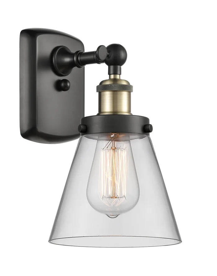 Ballston Urban One Light Wall Sconce in Black Antique Brass (405|916-1W-BAB-G62)